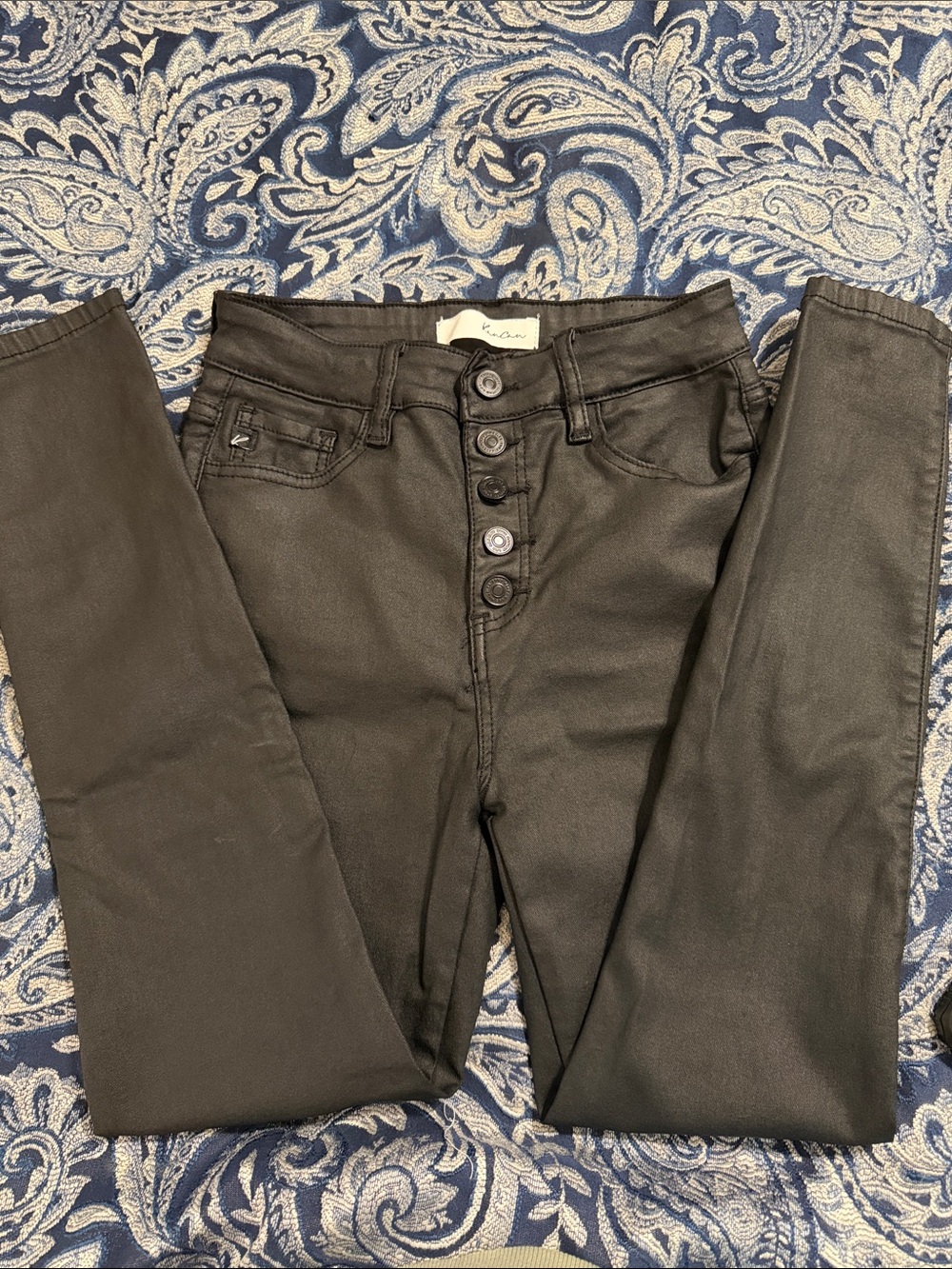 KanCan Black Coated High-Rise Skinny Jeans